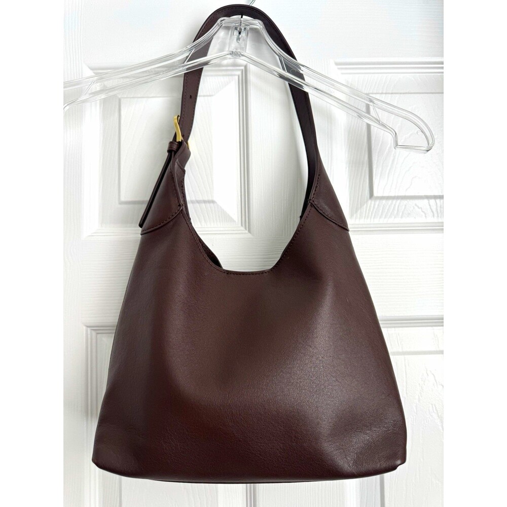 QUINCE FULL GRAIN LEATHER SMALL SHOULDER BAG ESPRESSO BROWN HANDBAG MSRP$144
